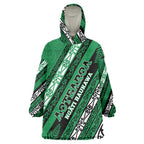 Personalised Aotearoa Ngati Raukawa Wearable Blanket Hoodie New Zealand Maori Tribal Fern Pattern