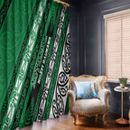 Aotearoa Ngati Raukawa Window Curtain New Zealand Maori Tribal Fern Pattern