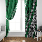 Aotearoa Ngati Raukawa Window Curtain New Zealand Maori Tribal Fern Pattern