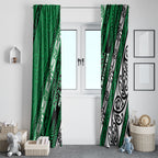 Aotearoa Ngati Raukawa Window Curtain New Zealand Maori Tribal Fern Pattern