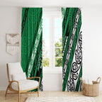 Aotearoa Ngati Raukawa Window Curtain New Zealand Maori Tribal Fern Pattern