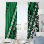Aotearoa Ngati Raukawa Window Curtain New Zealand Maori Tribal Fern Pattern