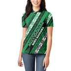 Personalised Aotearoa Ngati Raukawa Women Polo Shirt New Zealand Maori Tribal Fern Pattern