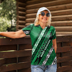 Personalised Aotearoa Ngati Raukawa Women Polo Shirt New Zealand Maori Tribal Fern Pattern