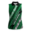 Personalised Aotearoa Ngati Raukawa Women Sleeveless Polo Shirt New Zealand Maori Tribal Fern Pattern