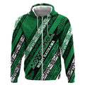 Personalised Aotearoa Ngati Raukawa Zip Hoodie New Zealand Maori Tribal Fern Pattern
