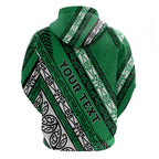 Personalised Aotearoa Ngati Raukawa Zip Hoodie New Zealand Maori Tribal Fern Pattern