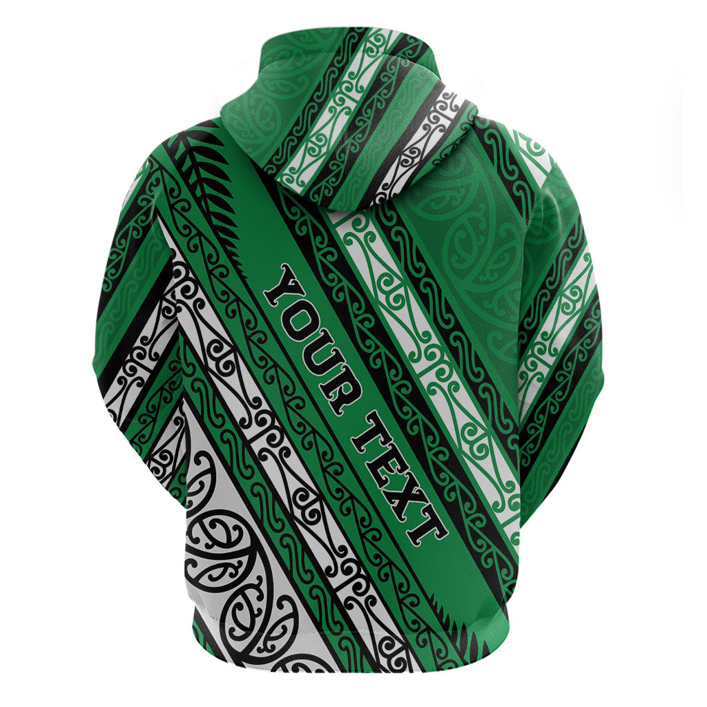 Personalised Aotearoa Ngati Raukawa Zip Hoodie New Zealand Maori Tribal Fern Pattern