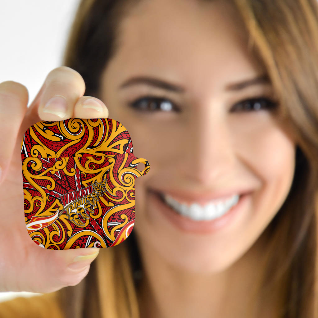 Aotearoa Waikato Tainui AirPods Case Maori Tribal Pattern Koru Motif