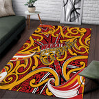 Aotearoa Waikato Tainui Area Rug Maori Tribal Pattern Koru Motif