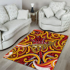 Aotearoa Waikato Tainui Area Rug Maori Tribal Pattern Koru Motif