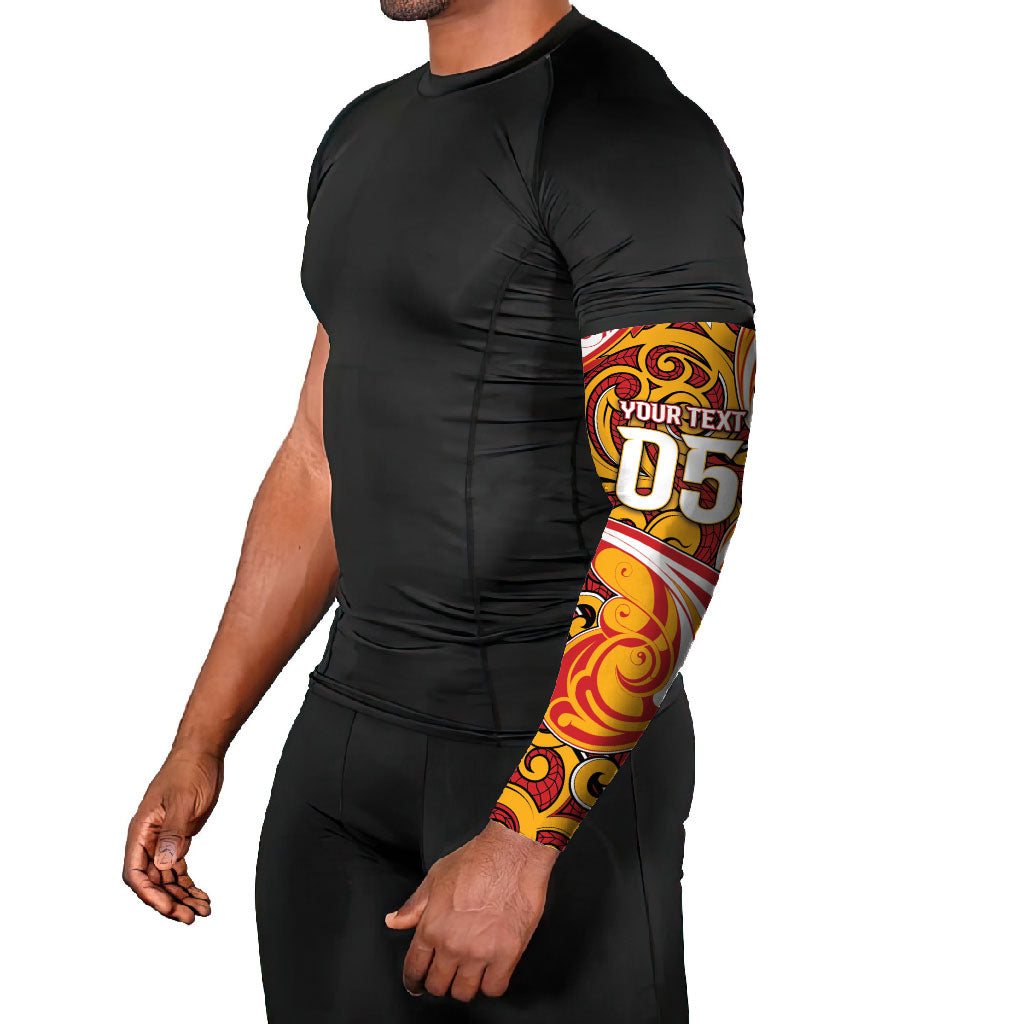 Custom Aotearoa Waikato Tainui Arm Sleeves Maori Tribal Pattern Koru Motif
