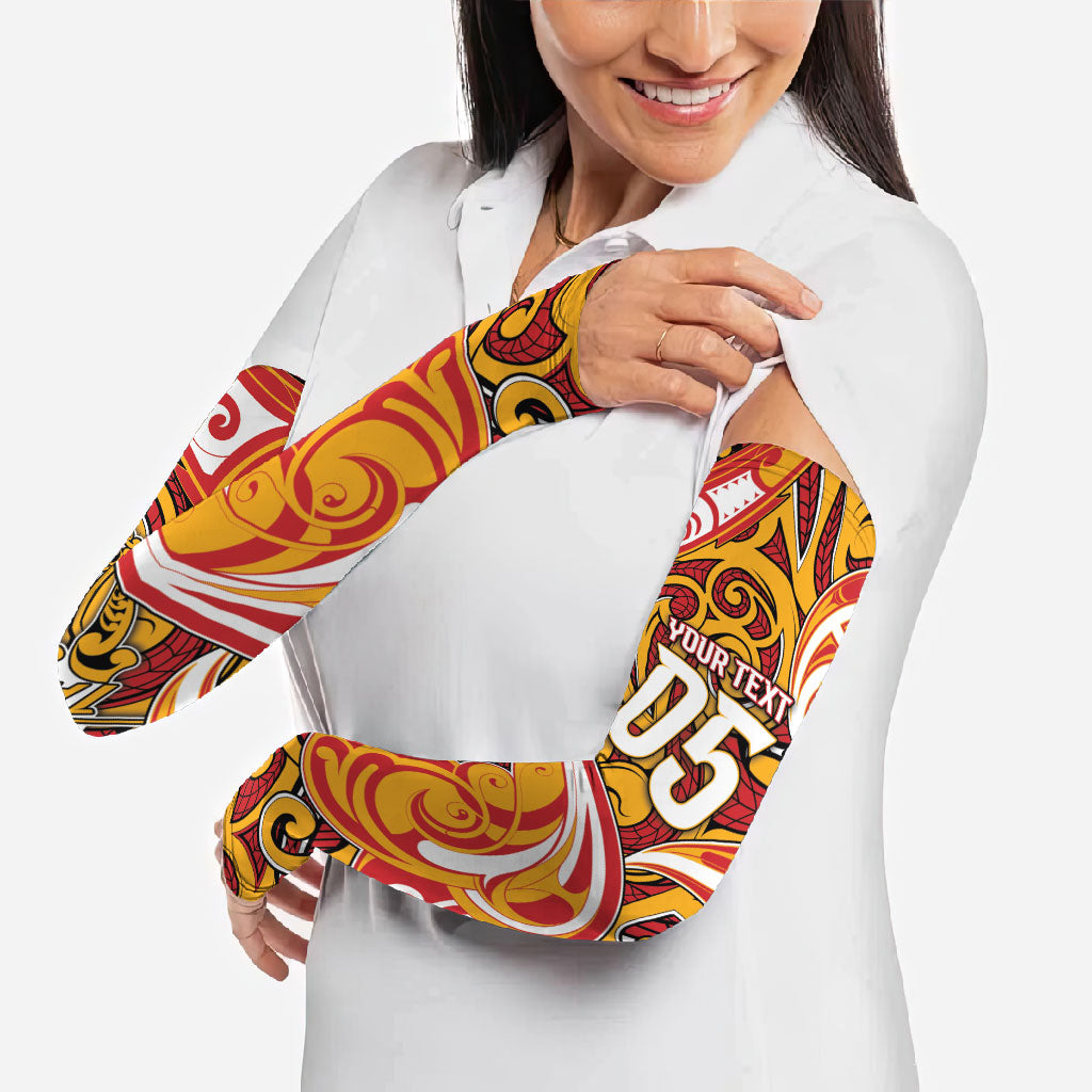 Custom Aotearoa Waikato Tainui Arm Sleeves Maori Tribal Pattern Koru Motif