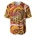 Custom Aotearoa Waikato Tainui Baseball Jersey Maori Tribal Pattern Koru Motif
