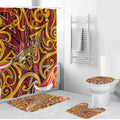 Aotearoa Waikato Tainui Bathroom Set Maori Tribal Pattern Koru Motif