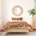 Aotearoa Waikato Tainui Bedding Set Maori Tribal Pattern Koru Motif