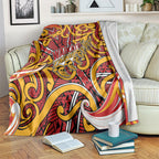 Aotearoa Waikato Tainui Blanket Maori Tribal Pattern Koru Motif