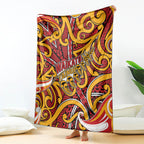 Aotearoa Waikato Tainui Blanket Maori Tribal Pattern Koru Motif