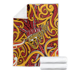 Aotearoa Waikato Tainui Blanket Maori Tribal Pattern Koru Motif