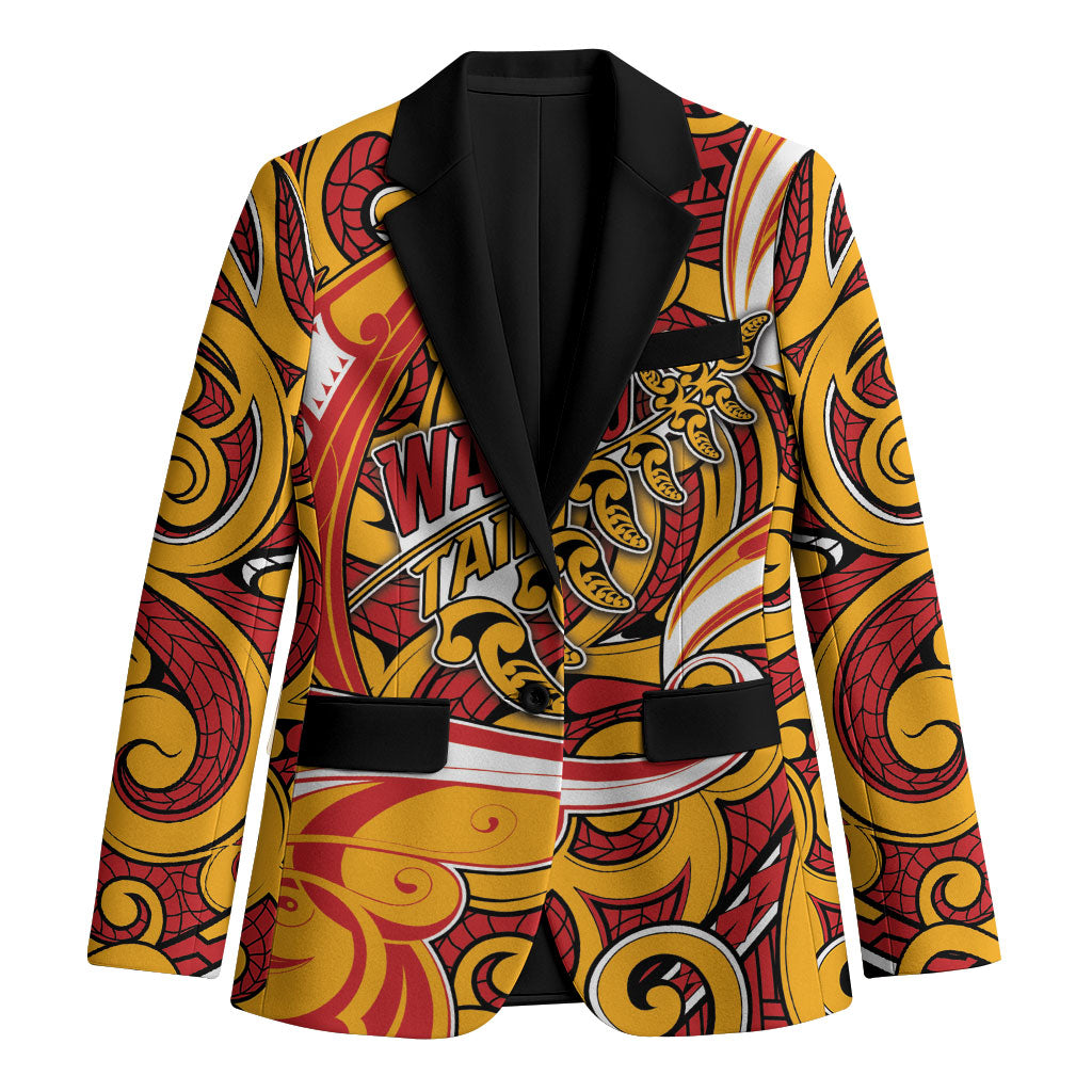 Custom Aotearoa Waikato Tainui Blazer Maori Tribal Pattern Koru Motif