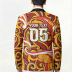 Custom Aotearoa Waikato Tainui Blazer Maori Tribal Pattern Koru Motif