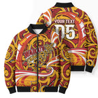 Custom Aotearoa Waikato Tainui Bomber Puffer Jacket Maori Tribal Pattern Koru Motif