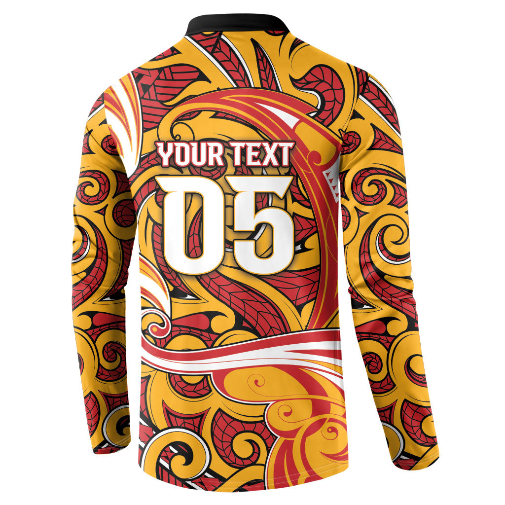 Custom Aotearoa Waikato Tainui Button Sweatshirt Maori Tribal Pattern Koru Motif