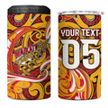 Custom Aotearoa Waikato Tainui 4 in 1 Can Cooler Tumbler Maori Tribal Pattern Koru Motif