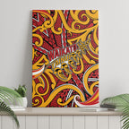 Aotearoa Waikato Tainui Canvas Wall Art Maori Tribal Pattern Koru Motif