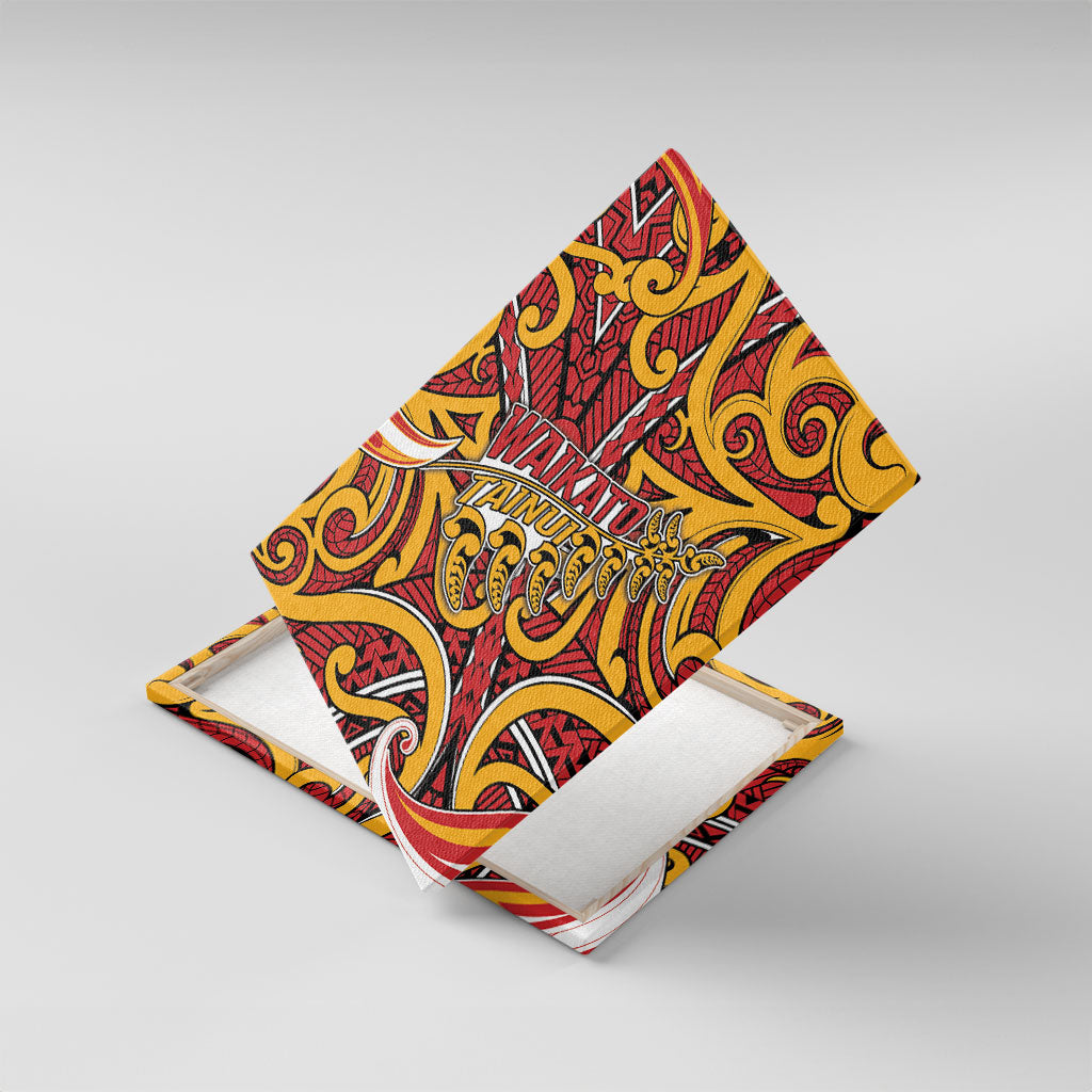 Aotearoa Waikato Tainui Canvas Wall Art Maori Tribal Pattern Koru Motif