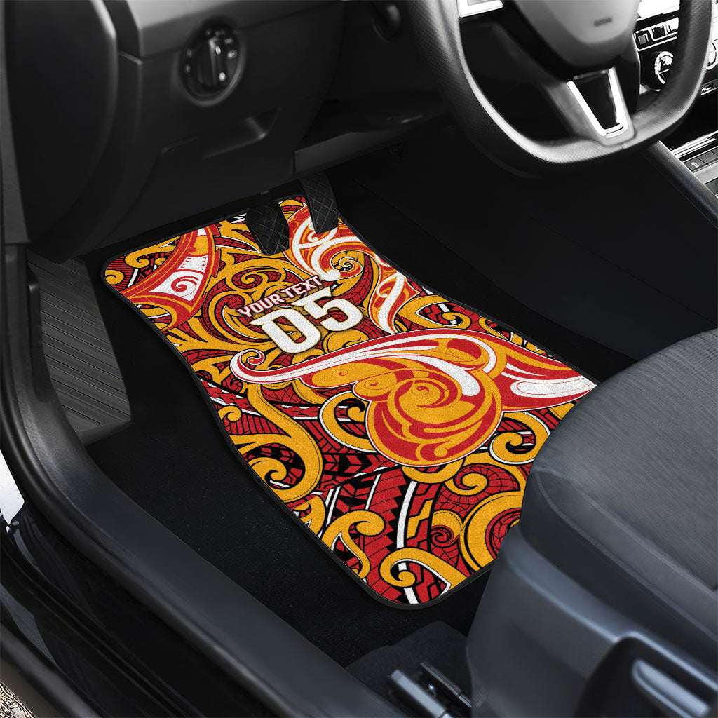Custom Aotearoa Waikato Tainui Car Mats Maori Tribal Pattern Koru Motif