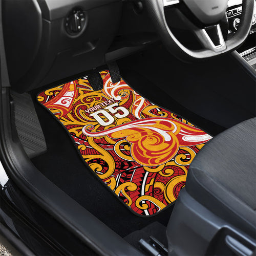 Custom Aotearoa Waikato Tainui Car Mats Maori Tribal Pattern Koru Motif