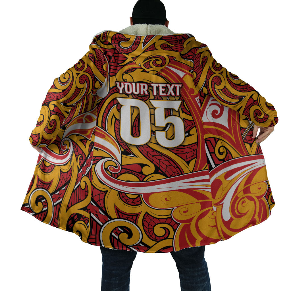 Custom Aotearoa Waikato Tainui Cloak Maori Tribal Pattern Koru Motif