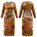 Custom Aotearoa Waikato Tainui Couples Matching Long Sleeve Bodycon Dress and Hawaiian Shirt Maori Tribal Pattern Koru Motif