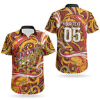 Custom Aotearoa Waikato Tainui Couples Matching Off Shoulder Short Dress and Hawaiian Shirt Maori Tribal Pattern Koru Motif