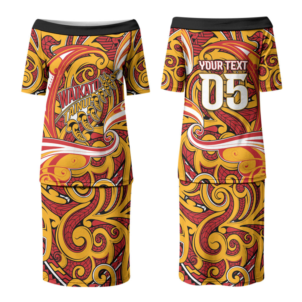 Custom Aotearoa Waikato Tainui Couples Matching Puletasi and Hawaiian Shirt Maori Tribal Pattern Koru Motif
