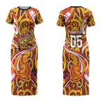 Custom Aotearoa Waikato Tainui Couples Matching Short Sleeve Bodycon Dress and Hawaiian Shirt Maori Tribal Pattern Koru Motif