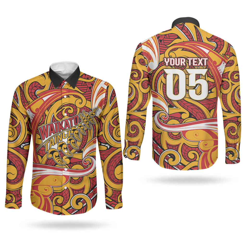 Custom Aotearoa Waikato Tainui Couples Matching Summer Maxi Dress and Long Sleeve Button Shirt Maori Tribal Pattern Koru Motif