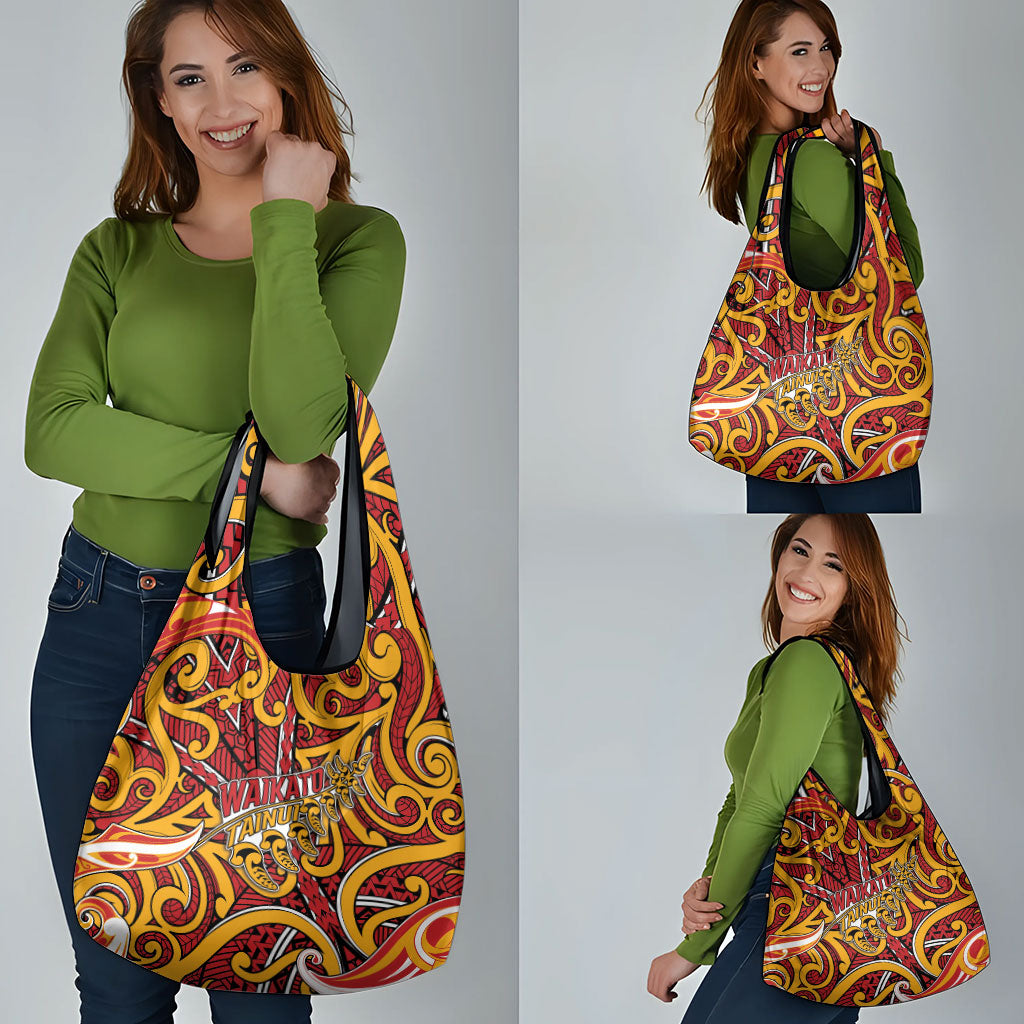 Aotearoa Waikato Tainui Grocery Bag Maori Tribal Pattern Koru Motif