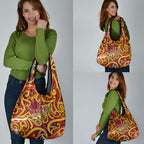 Aotearoa Waikato Tainui Grocery Bag Maori Tribal Pattern Koru Motif