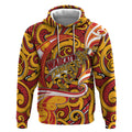 Custom Aotearoa Waikato Tainui Hoodie Maori Tribal Pattern Koru Motif