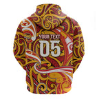 Custom Aotearoa Waikato Tainui Hoodie Maori Tribal Pattern Koru Motif