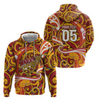 Custom Aotearoa Waikato Tainui Hoodie Maori Tribal Pattern Koru Motif