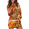 Custom Aotearoa Waikato Tainui Hoodie Dress Maori Tribal Pattern Koru Motif