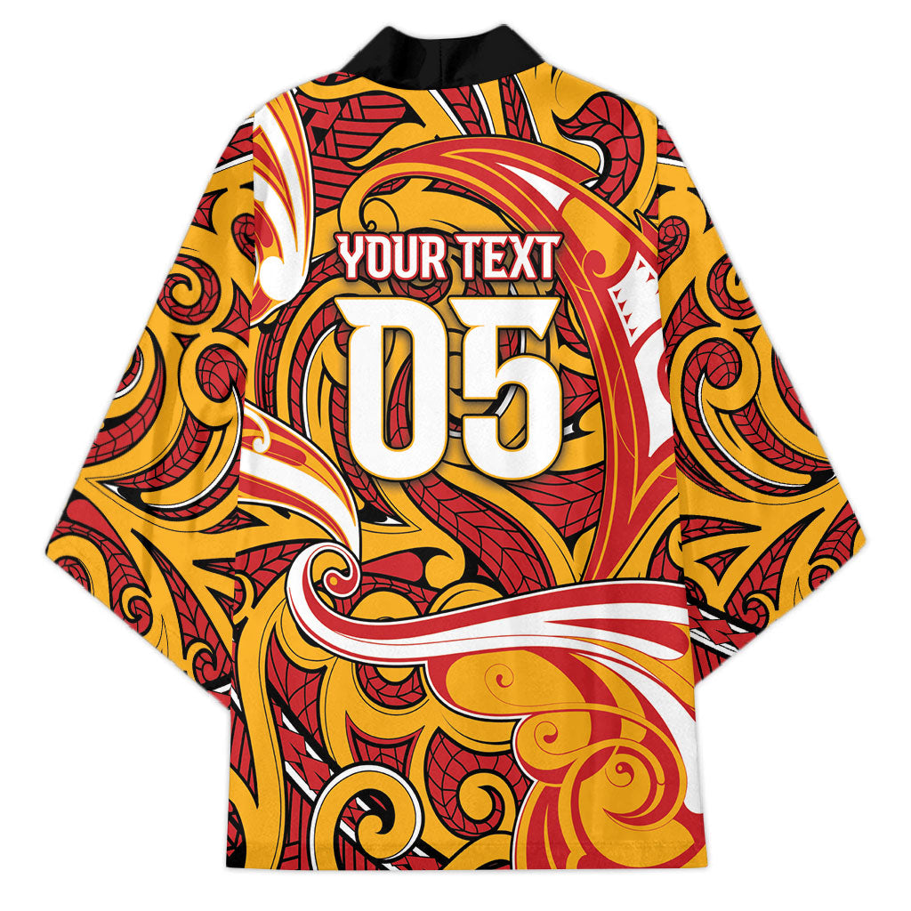 Custom Aotearoa Waikato Tainui Kimono Maori Tribal Pattern Koru Motif