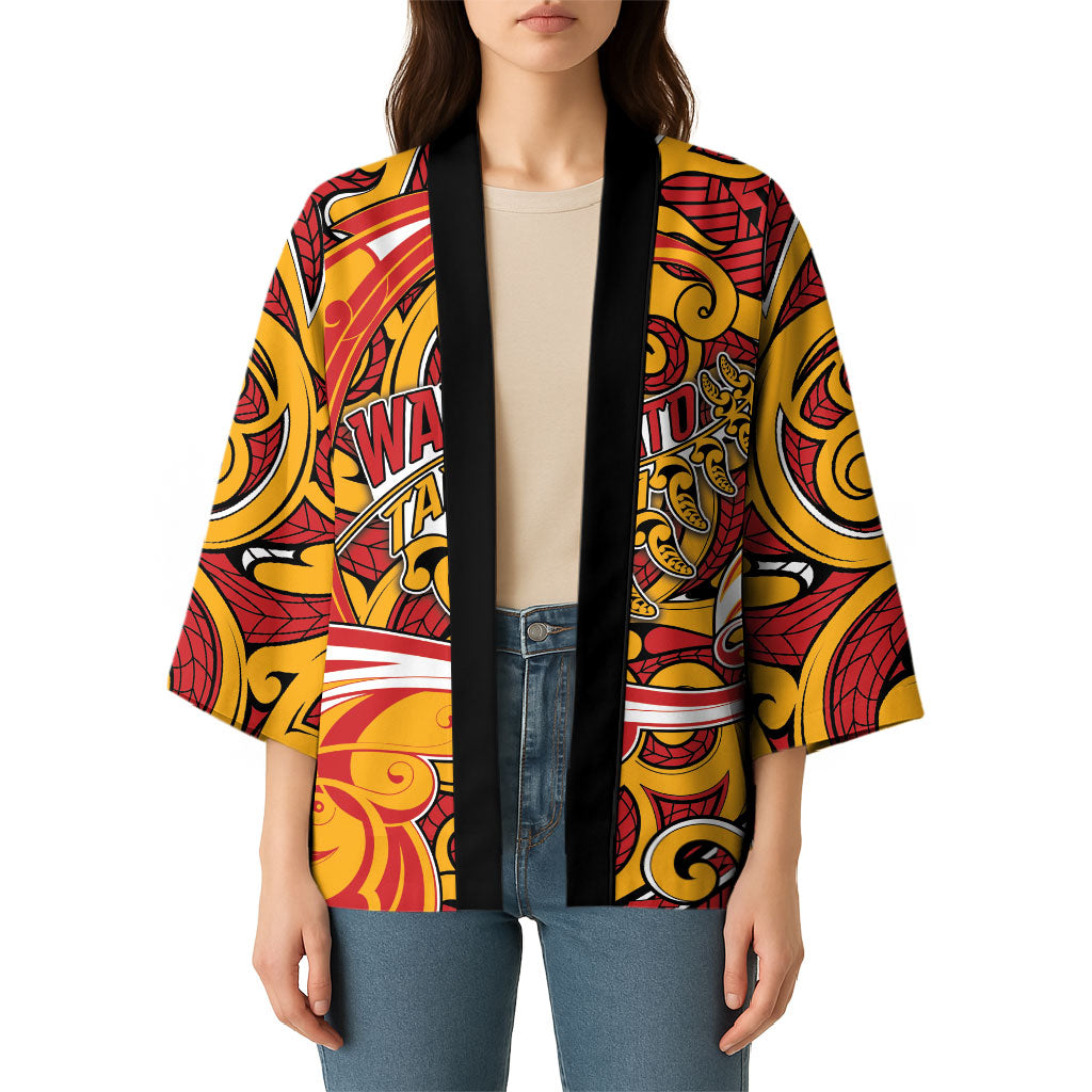 Custom Aotearoa Waikato Tainui Kimono Maori Tribal Pattern Koru Motif