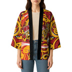 Custom Aotearoa Waikato Tainui Kimono Maori Tribal Pattern Koru Motif