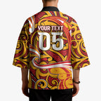 Custom Aotearoa Waikato Tainui Kimono Maori Tribal Pattern Koru Motif