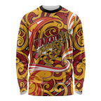 Custom Aotearoa Waikato Tainui Long Sleeve Shirt Maori Tribal Pattern Koru Motif