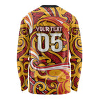 Custom Aotearoa Waikato Tainui Long Sleeve Shirt Maori Tribal Pattern Koru Motif